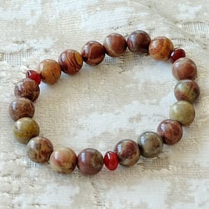 Red Rainbow Jasper Bracelet